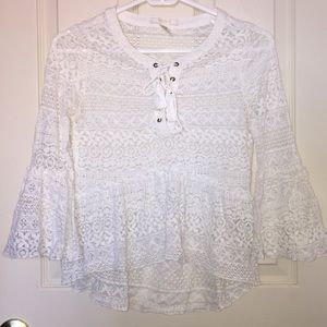 Forever 21 Lacy White Top Women’s Size S